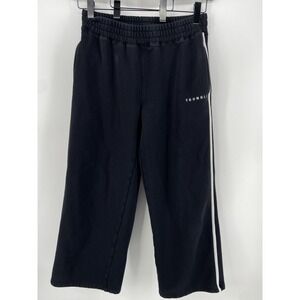 YoungLA Pants Womens Medium Black Streak Wide Leg Jogger Sweatpants Star Gym